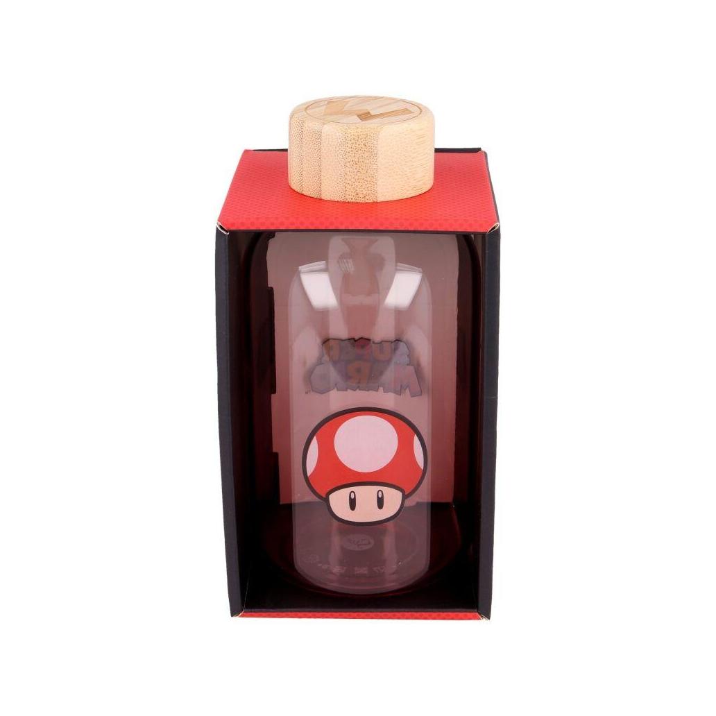 Garrafa de vidro nintendo super mario bros 620ml