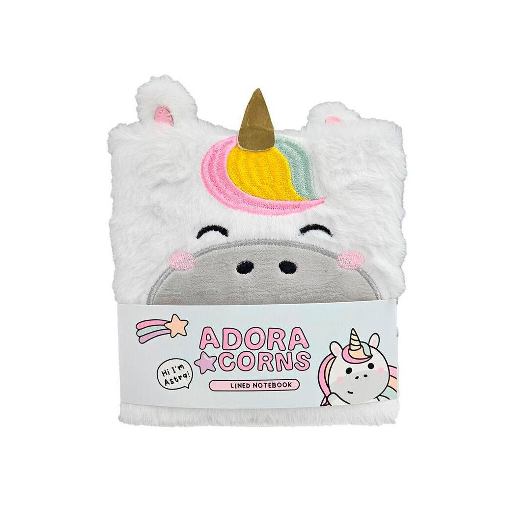 Caderno de peluche a5 adoracorns unicorn