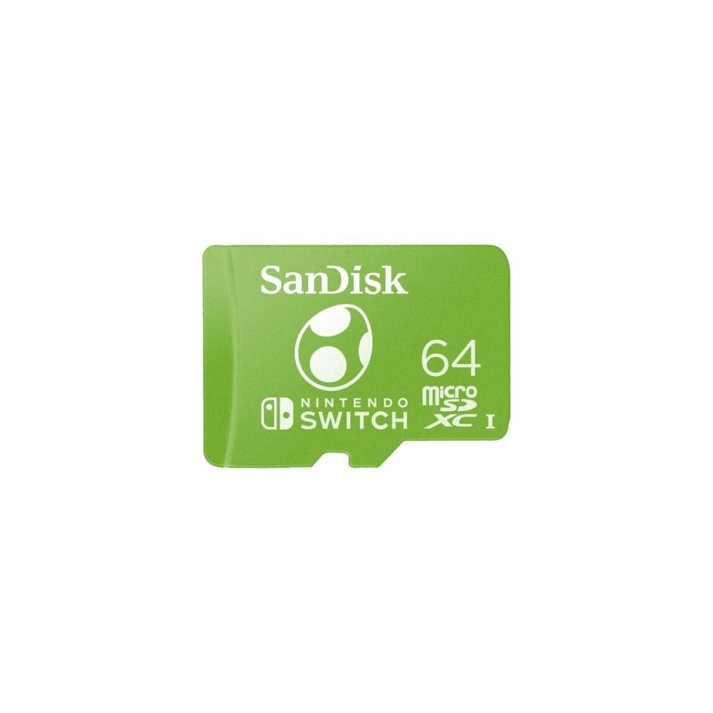 Cartão de memória sandisk nintendo switch 64gb microsd xc uh