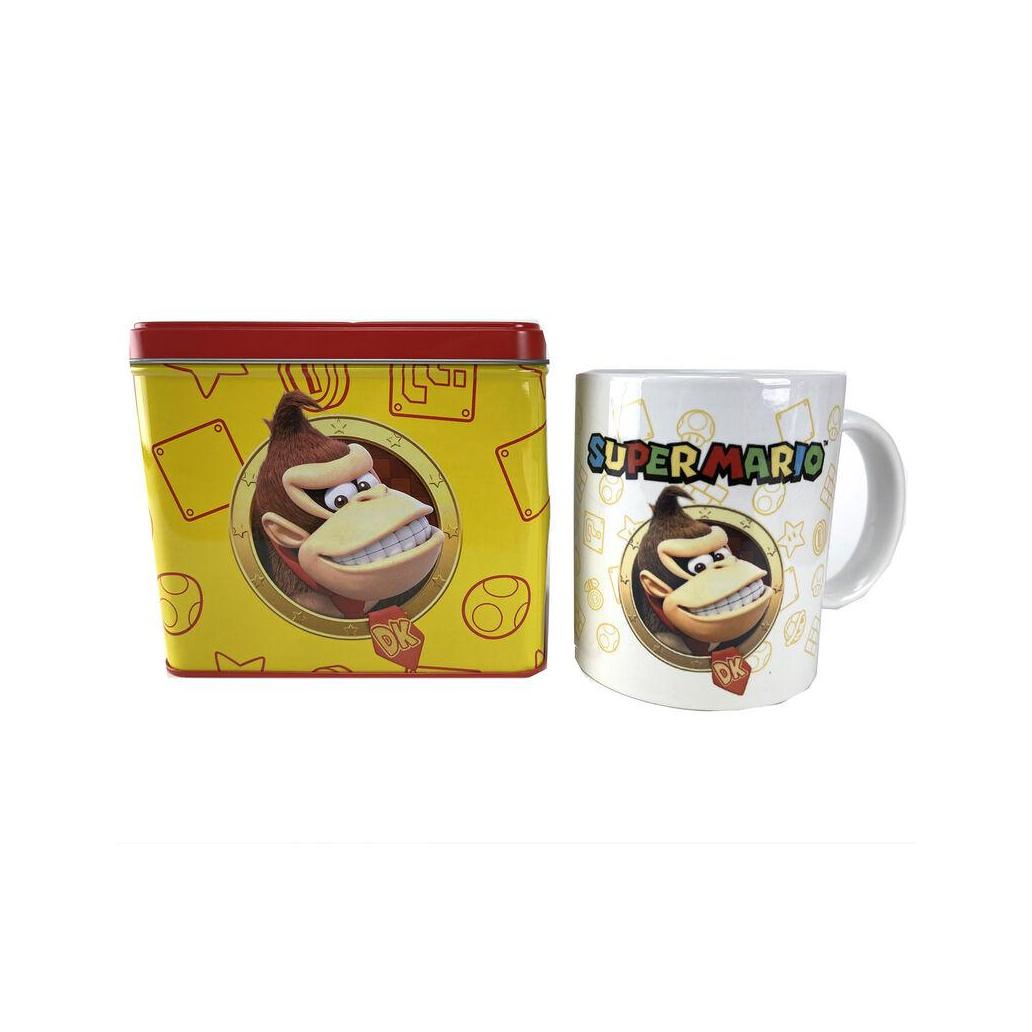 Conjunto de caixa nintendo super mario bros donkey kong cane