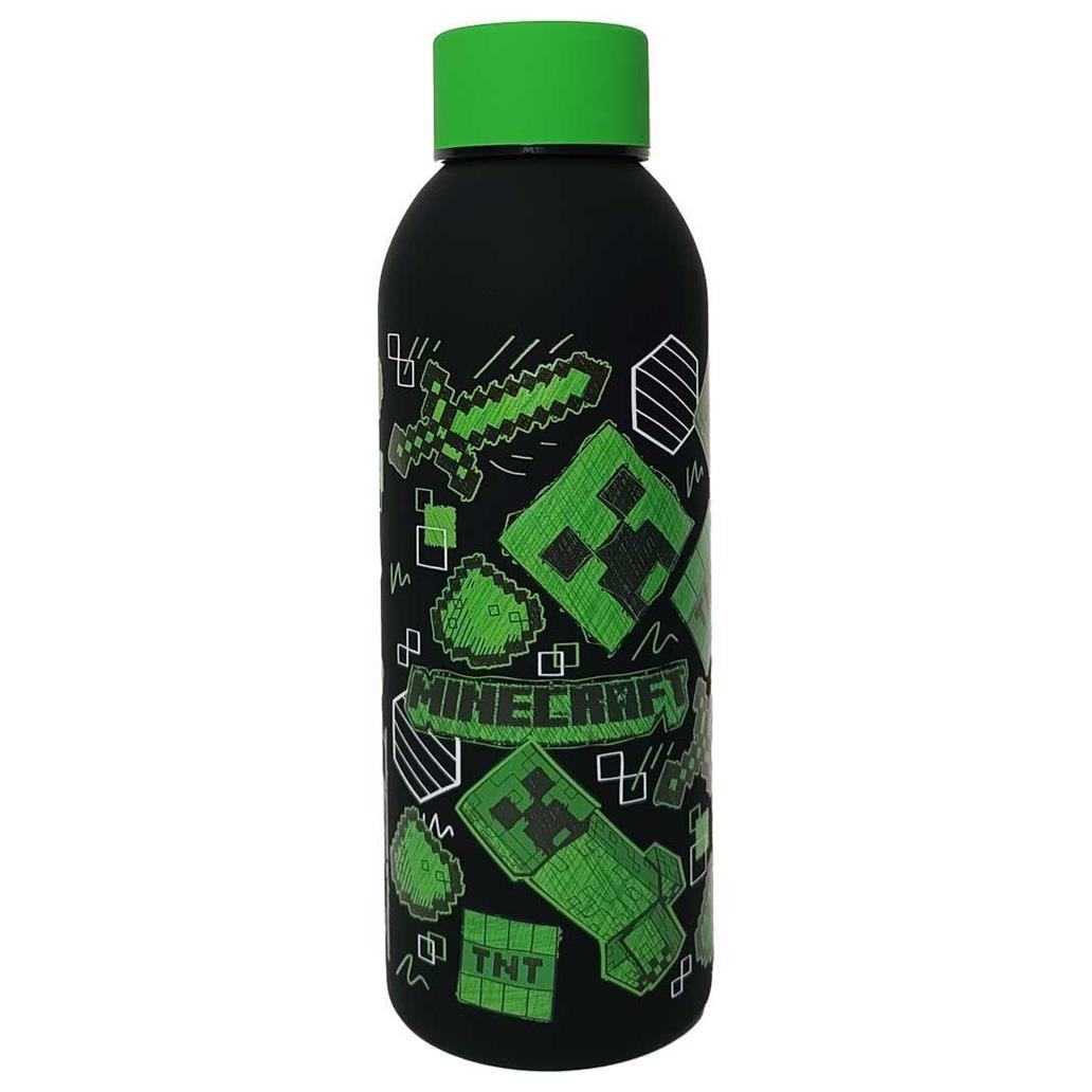 Garrafa de aço inoxidável minecraft 500ml