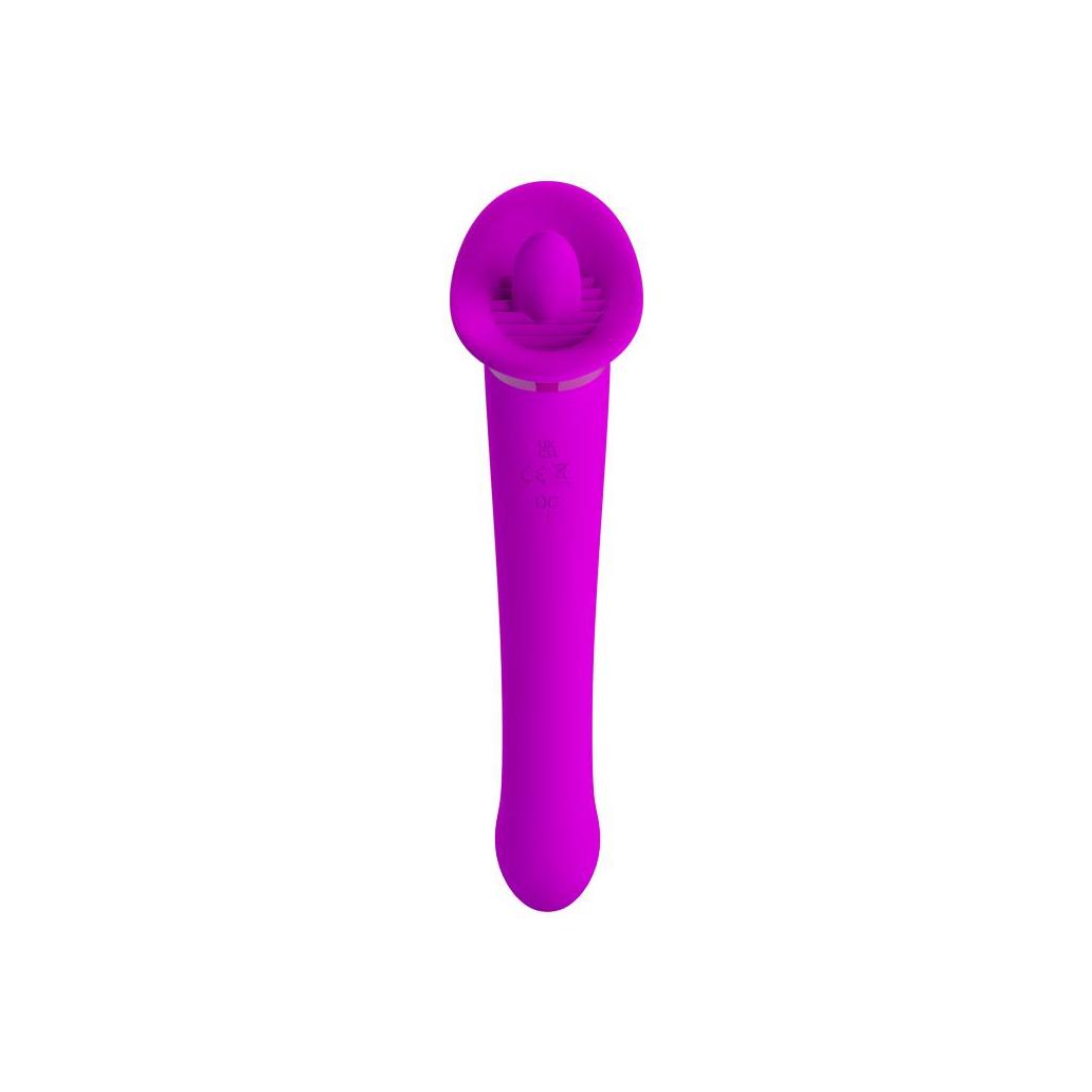 Vibrador faust com estimulador de língua usb