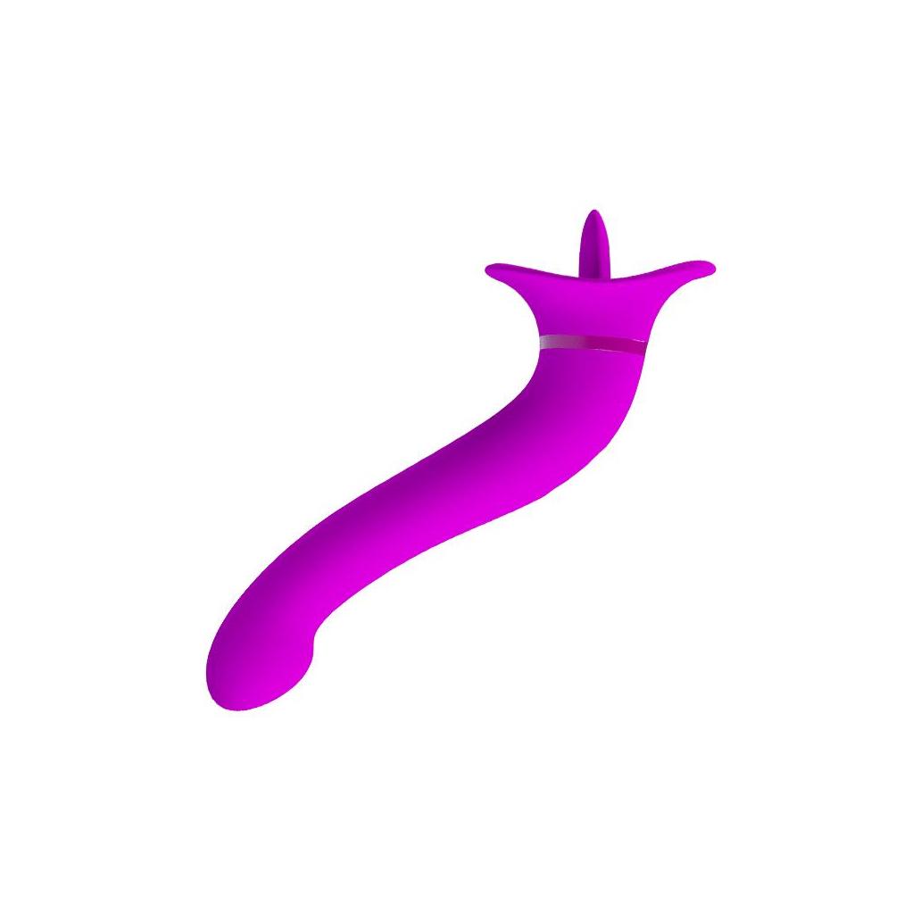 Vibrador faust com estimulador de língua usb