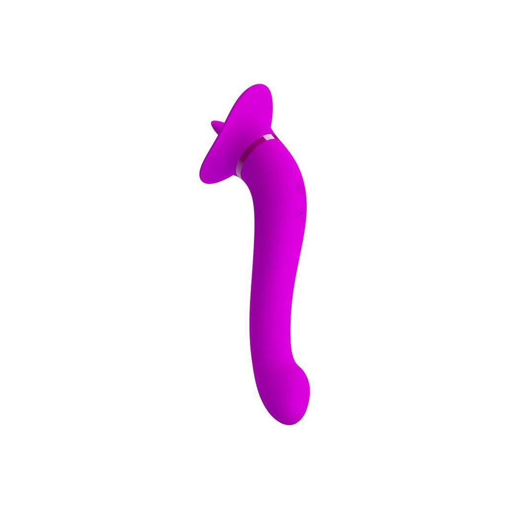 Vibrador faust com estimulador de língua usb