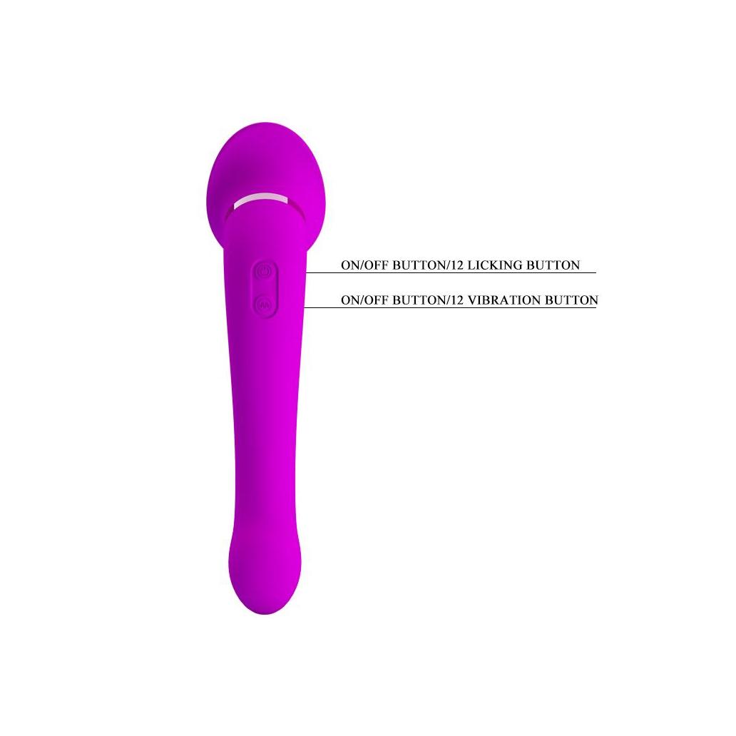 Vibrador faust com estimulador de língua usb