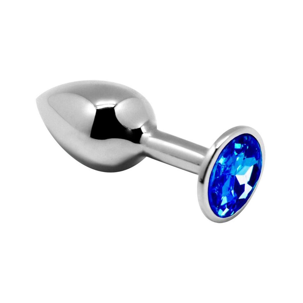 Alive - mini plug prazer anal metal azul tamanho m