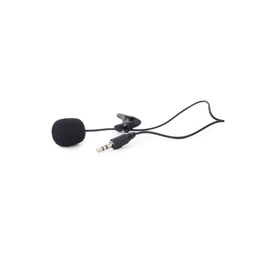 Microfone Gembrid Clip-On MIC-C-01 Preto 3.5mm