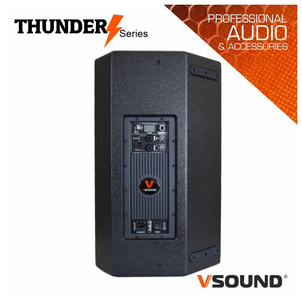 Coluna amplificada profissional 15" dsp/usb/bt 1100w vsound