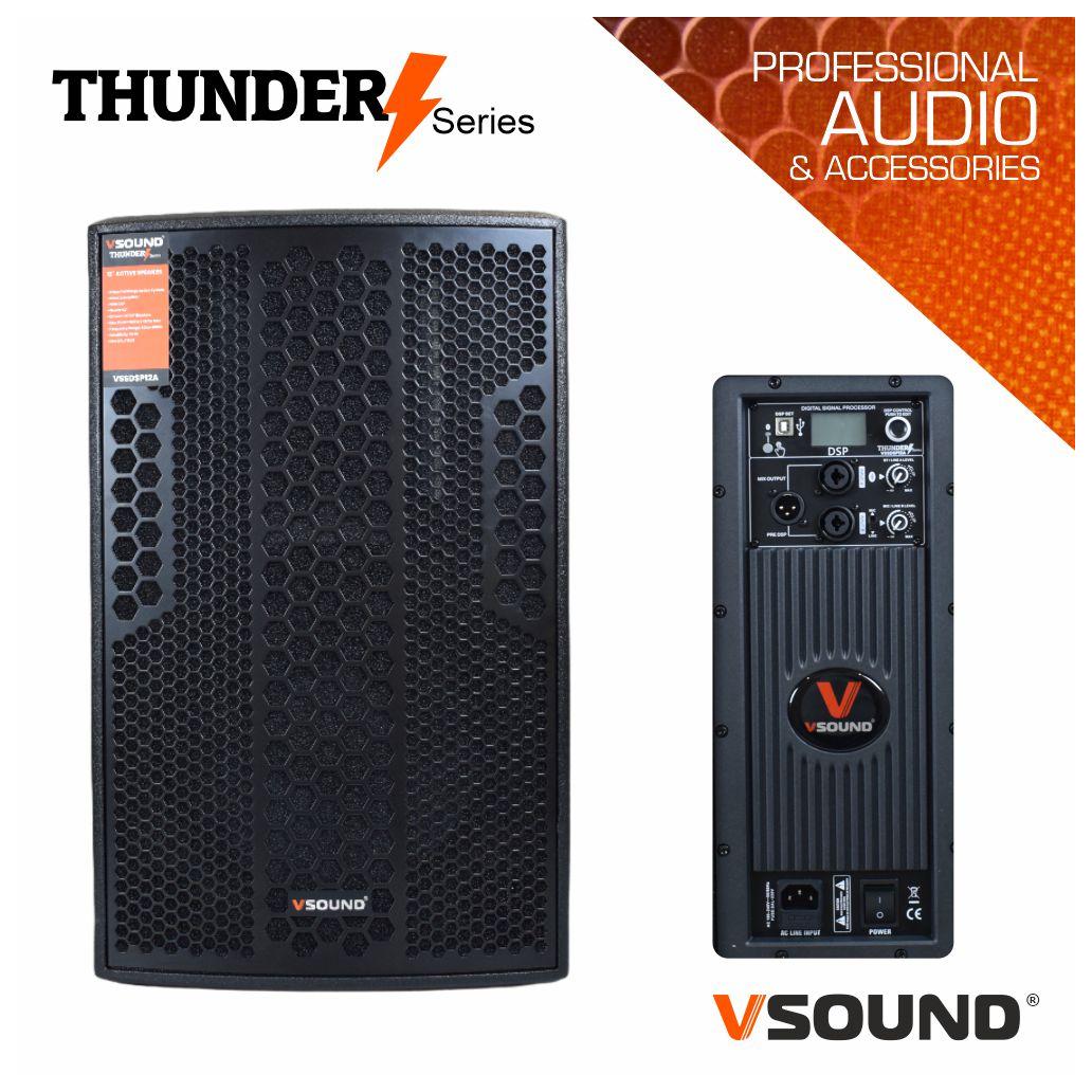 Coluna amplificada profissional 12" dsp/usb/bt 900w vsound