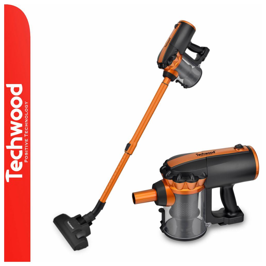 Aspirador multiciclónico vertical 2 em 1 600w verm. techwood
