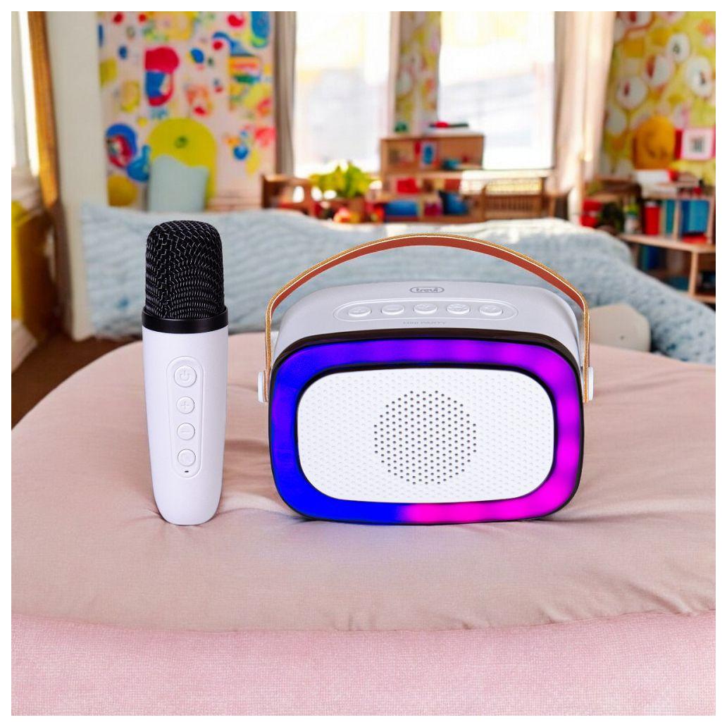 Coluna bluetooth portátil c/ micros aux/usb/sd/bt trevi