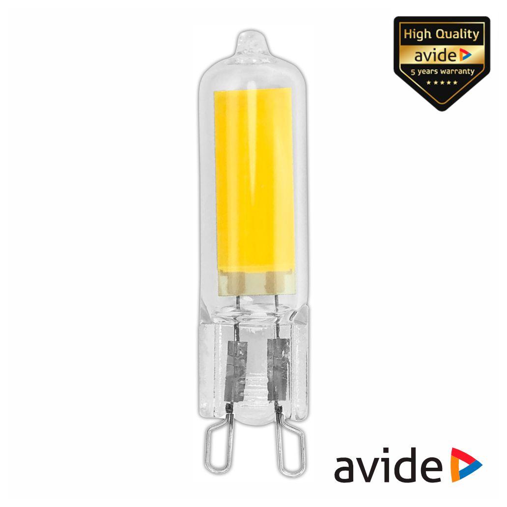 Lâmpada led cob g9 5w 230v 3000k dimável 500lm avide