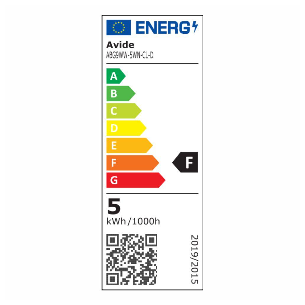 Lâmpada led cob g9 5w 230v 3000k dimável 500lm avide