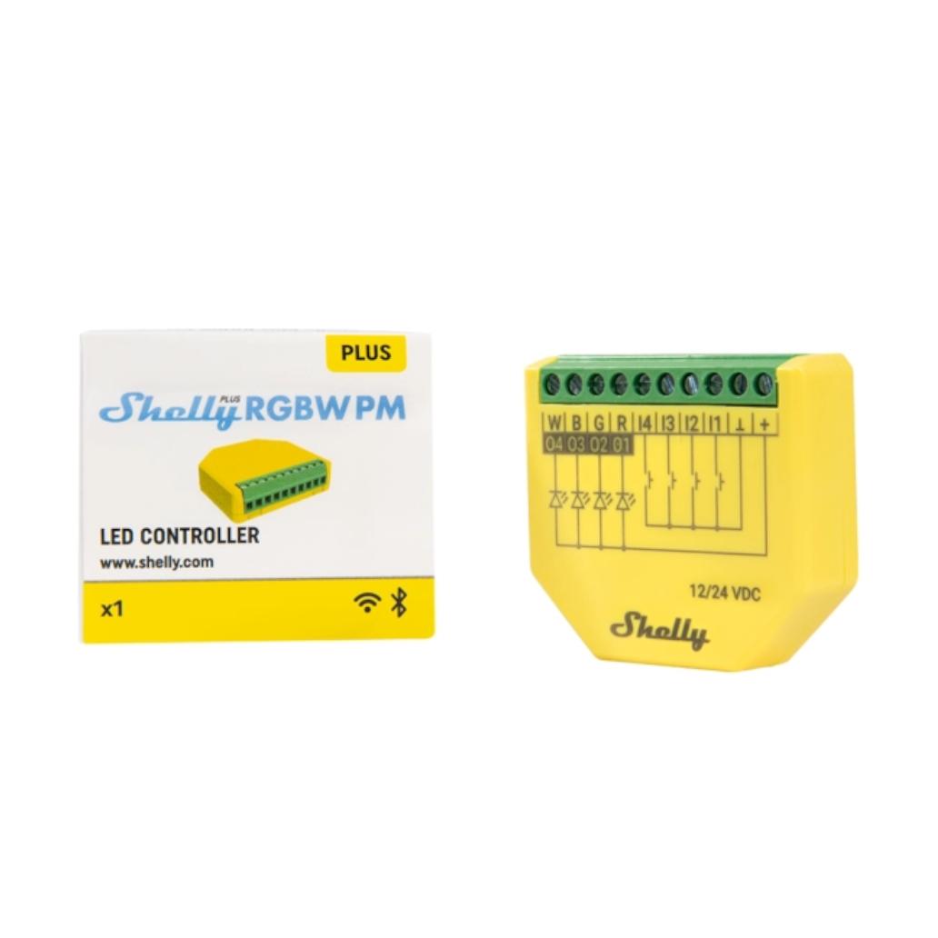 Controlador para Fitas LED Shelly PlusRGBW-PM Wifi/BT