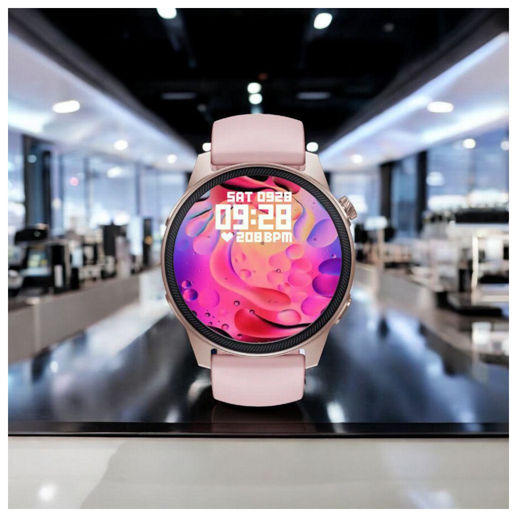 Smartwatch gps amoled p/ android ios rosa ip67 denver