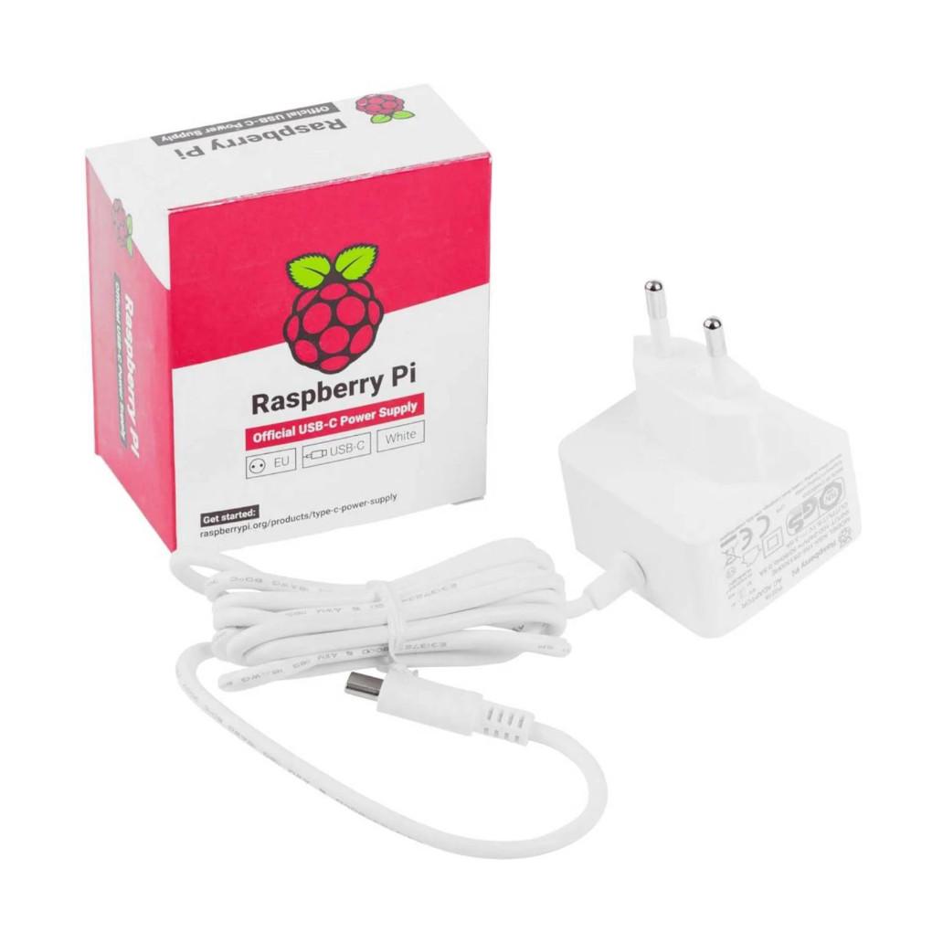 Fonte Alimentação USB-C 3.0A 15.3W P/ Raspeberry Pi 4 Branco