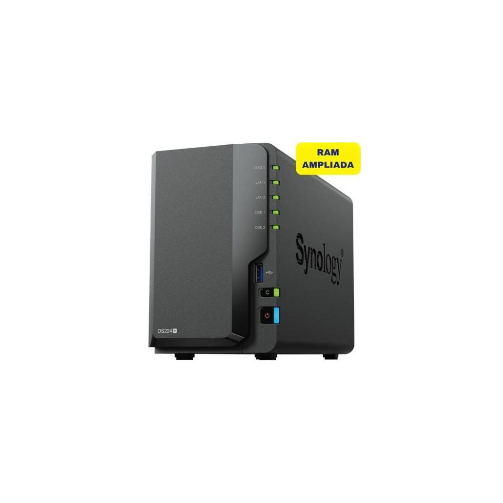 Nas synology diskstation ds224+/ 2 baias 3,5"- 2,5"/ 6gb ddr