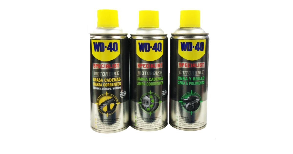 Limpiador de Cadenas para Moto WD40 Specialist 34138 (400 ml)