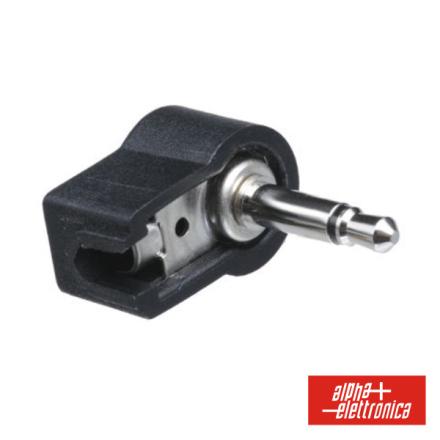 Ficha Jack 3.5mm Macho Mono 90º Pvc Preta