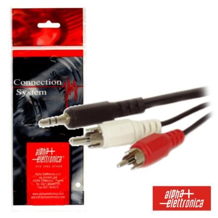 Cabo Jack 3.5mm Macho St / 2 Rca Macho 1.5m
