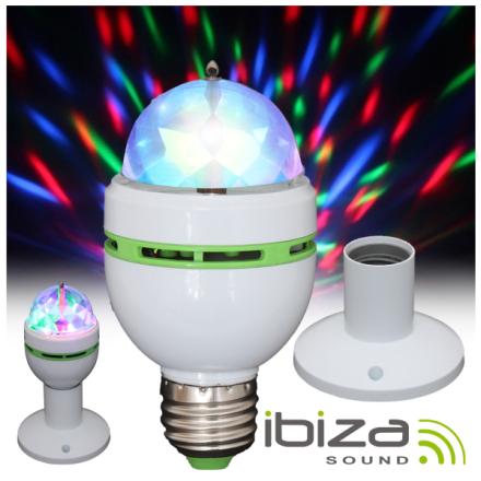 Lâmpada Led E27 3w 220vac C/Efeito Rotativo E Suporte Ibiza
