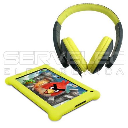 Pack Tablet De 7" Com Capa E Auscultador Verde Point Of View