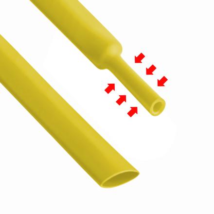 Manga Termoretrátil 2.4mm Amarelo 1 Metro