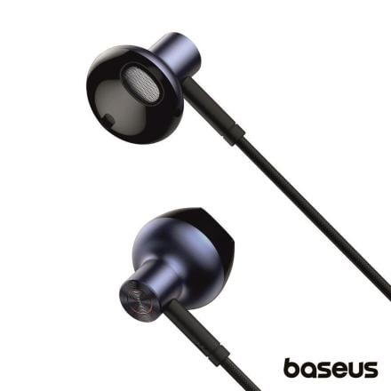 Auscultadores Stereo Encok C/ Mic Azul BASEUS