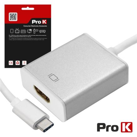PK-USBC/JACKUSBC Adaptador USB-C Macho P/ USB-C / Jack 3.5mm PROK