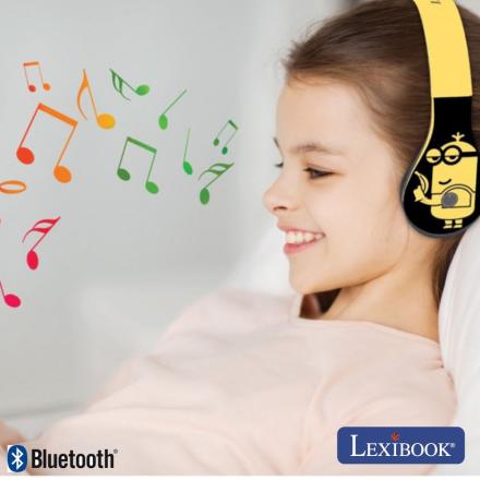 Auscultadores Bluetooth S/ Fios Bat C/Micro Minions Lexibook