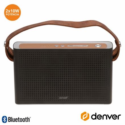 Coluna Bluetooth Portátil 10w Usb/Bat Preto Denver