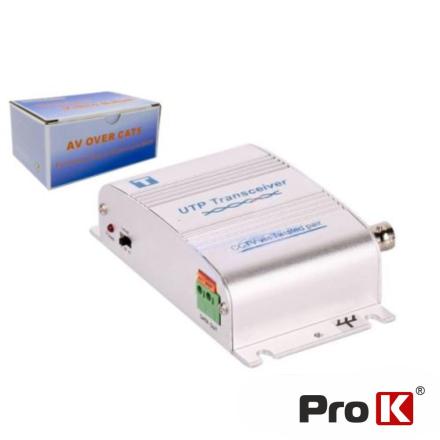 Conversor Activo Balun Vídeo Áudio C/ Dc Cat5 Prok