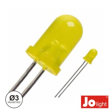 Led 3mm Amarelo Difuso Intermitente Jolight