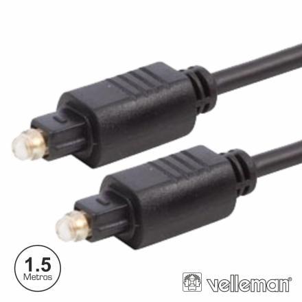 Cabo Fibra Óptica Toslink-Toslink M/ M 1.5m Velleman