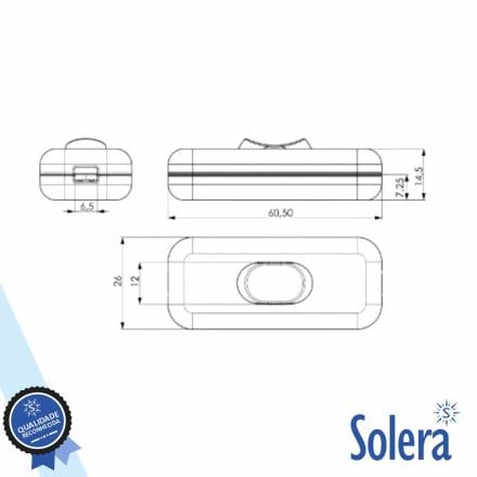 Interruptor De Passagem Unipolar 4a 250v Branco Solera