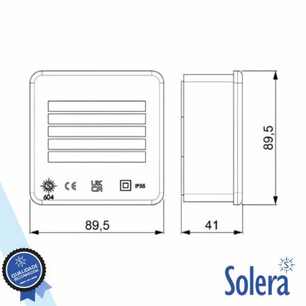 Caixa De Passagem Estanque Lisa 80x80x35mm Ip55 Solera