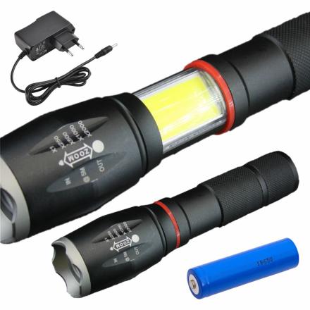 Lanterna C/ 1 Led Xpe 10w 5 Níveis Luz Zoom 800lm Well