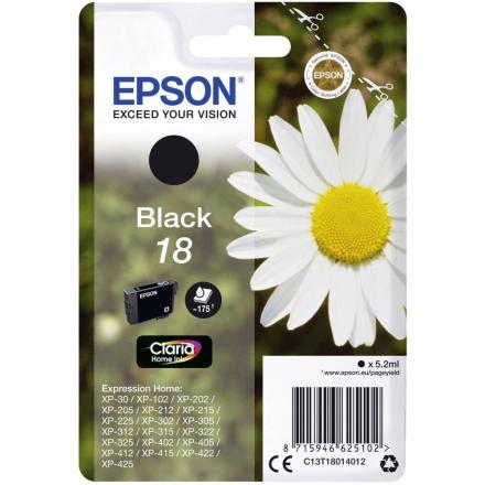 Tinteiro Epson Claria 18 Preto Xp102 205 305 322 405 422
