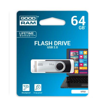 Pen drive 64gb Usb2.0 Goodram Uts2 Preto