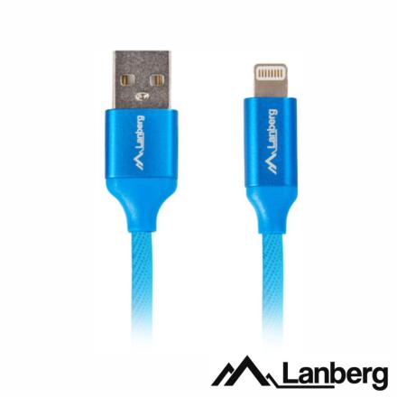 Cabo USB-A 2.0 Macho / Lightning 8P Macho 1.8m Azul LANBERG