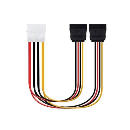 Cabo de Alimentação Nanocable 2x Sata Fêmea 20cm Oem