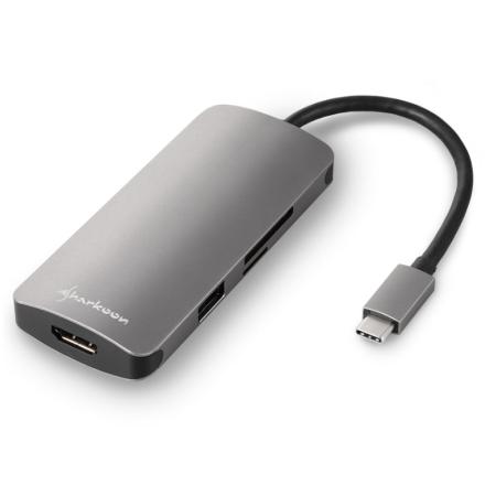 Hub Usb Sharkoon 3x3.0 Type C + Hdmi Aluminio