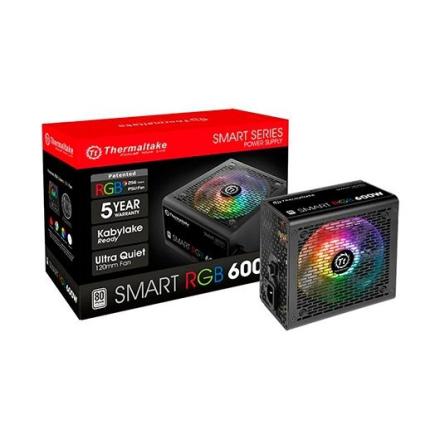 Fonte Alimentação Thermaltake Atx 600w Smart Rgb Preto