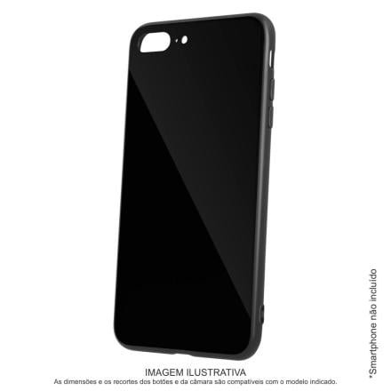 Capa TPU Anti-choque C/ Vidro P/ iphone X/XS Preto