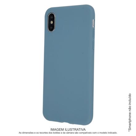Capa TPU Anti-choque P/ iphone XS Max Cinza Azul