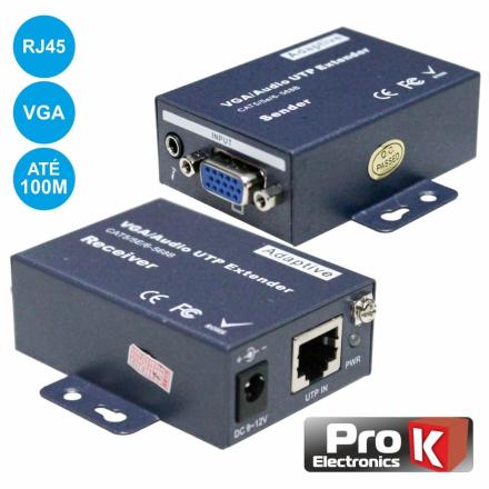 Extensor VGA Por UTP Até 100 Metros Prok