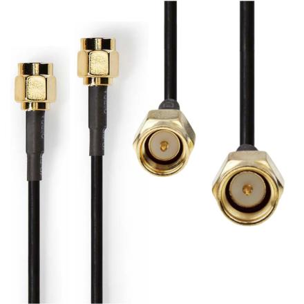 Cabo De Antena SMA Macho - SMA Macho 2m Preto NEDIS