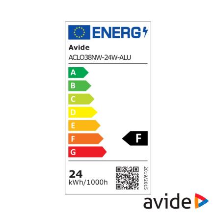 Aplique LED Redondo Teto 24W 380mm 4000K 2100lm AVIDE