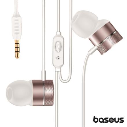 Auriculares Stereo Encok C/ Mic Rose Gold BASEUS