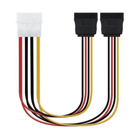 Cabo de Alimentação Nanocable 2x Sata Fêmea 20cm